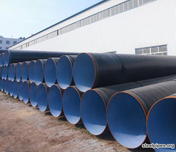 spiral steel pipe, LSAW spiral steel pipe,Inside Epoxy Outside 3 Layer PE Steel Pipe